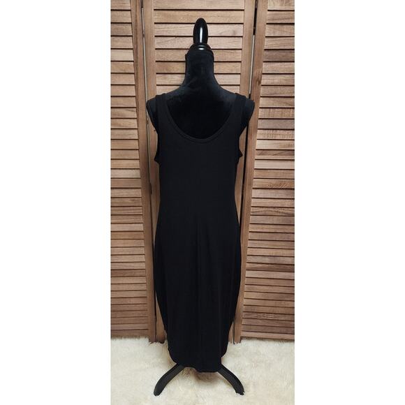 Torrid 1 Ribbed Super Soft Sleeveless Black Comfort Midi Dress Plus Size 1X - Picture 6 of 7